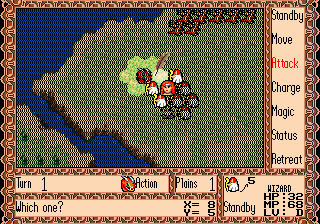 Tactical Attack command: Breath (Hex screen)