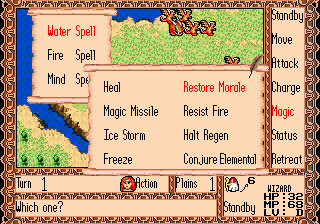 Tactical Magic command: Spell list